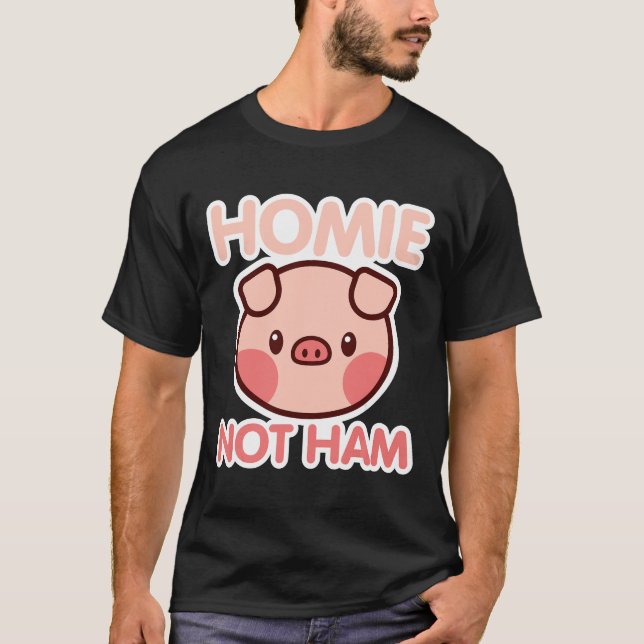 Camiseta Regalo Para Un Vegetariano De Cerdo Ham (Anverso)