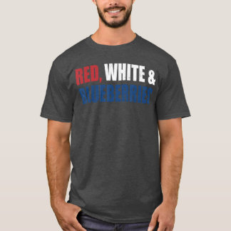Camiseta Regalo patriota de fresas rojas blancas y azules