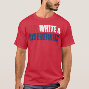 Camiseta Regalo patriota de fresas Rojas Blancas y Azules