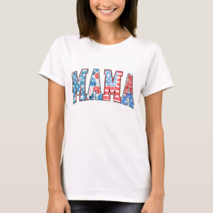 Camiseta Regalo patriótico americano de la MAMA 4 de julio 