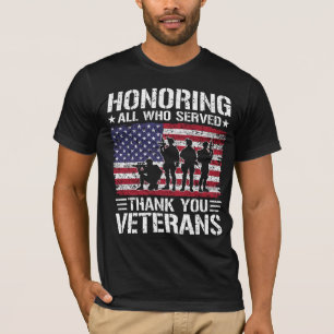 Camiseta Regalo Patriótico de Servicio Militar Gracias Vete
