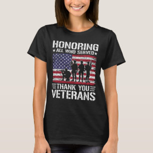 Camiseta Regalo Patriótico de Servicio Militar Gracias Vete