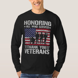 Camiseta Regalo Patriótico de Servicio Militar Gracias Vete