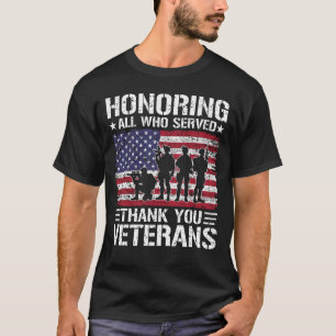 Camiseta Regalo Patriótico de Servicio Militar Gracias Vete