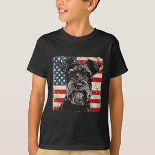 Camiseta Regalo patriótico del perro Schnauzer miniatura pa