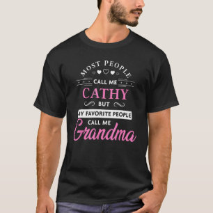 Camiseta Regalo Personalizado Abuela Cathy Nombre