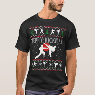 Camiseta Regalo Personalizado De Karate Y Merry Kickmas