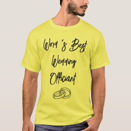 Camiseta Regalo Personalizado de Oficiante de Boda de la Pa
