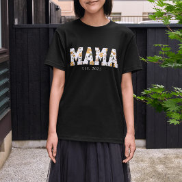 Camiseta Regalo personalizado Floral Mama EST para Mamá
