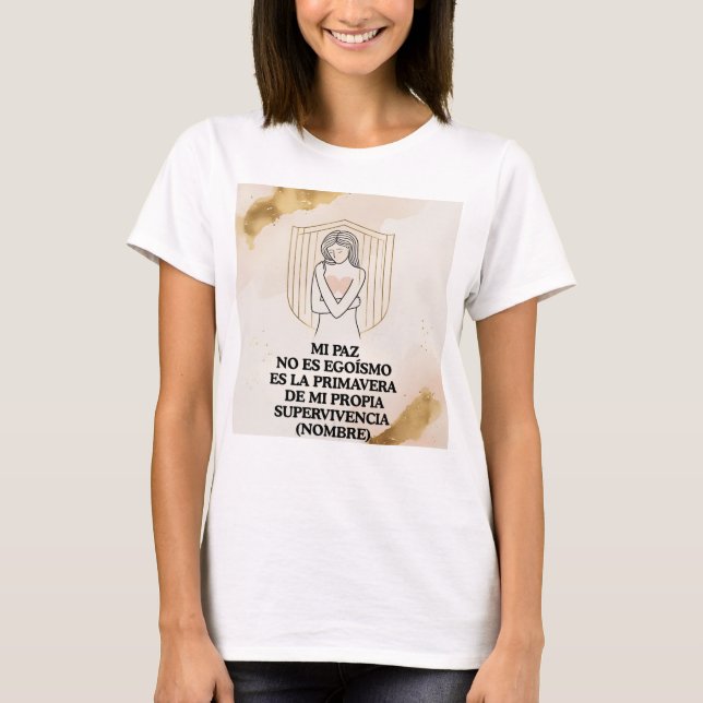 Camiseta Regalo Personalizado(Nombre)Autodefensa Emocional  (Anverso)