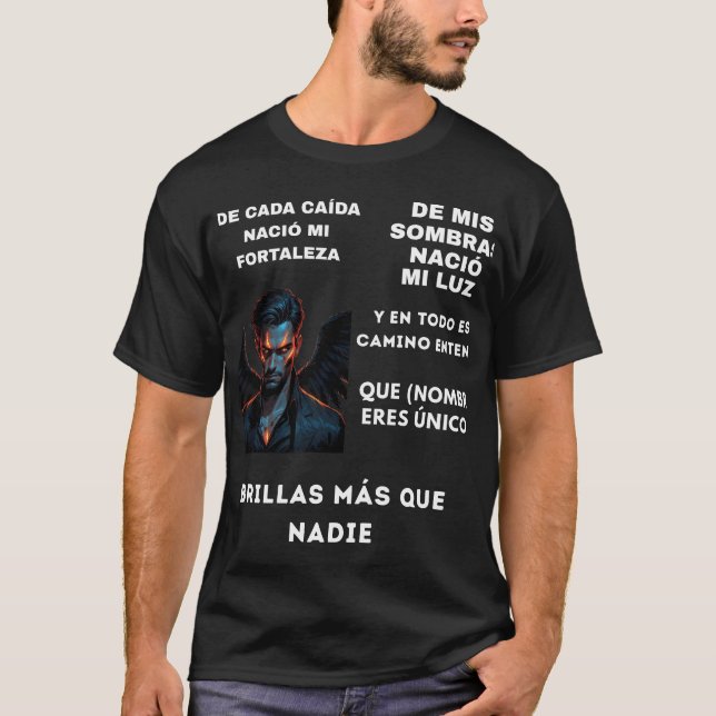 CAMISETA REGALO PERSONALIZADO (NOMBRE)TU BRILLAS (Anverso)