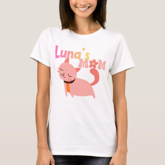 Camiseta Regalo personalizado para mamá de Luna, amante de