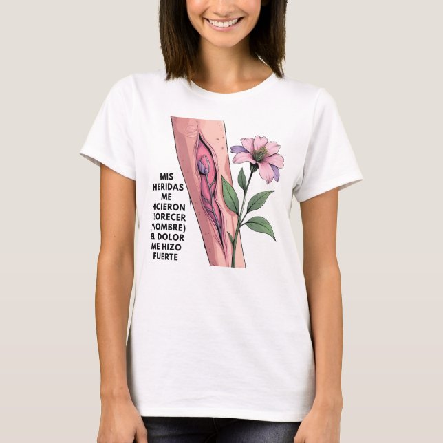 CAMISETA REGALO PERSONALIZADO PARA (NOMBRE) FUERZA BELLEZA (Anverso)