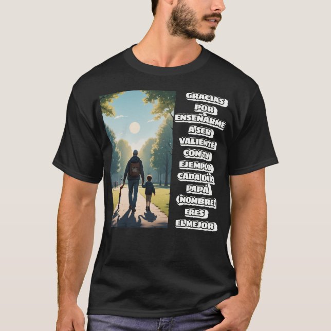 CAMISETA REGALO PERSONALIZADO PARA PAPA (NOMBRE) (Anverso)