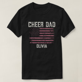 Camiseta Regalo Personalizado para Papá porrista con el nom
