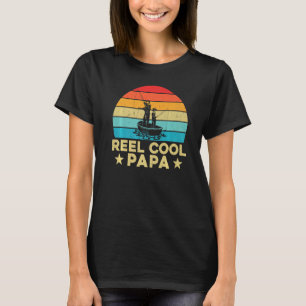 Camiseta Regalo Pescador Retro Vintage Carrete Papa Genial