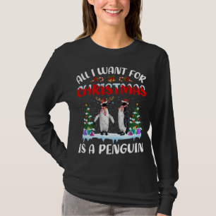 Camiseta Regalo Pingüino Todo Lo Que Quiero De Los Navidade