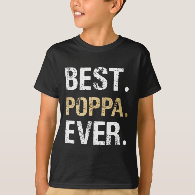 Camiseta Regalo Poppa De Nieta Abuela Mejor Poppa (Anverso)
