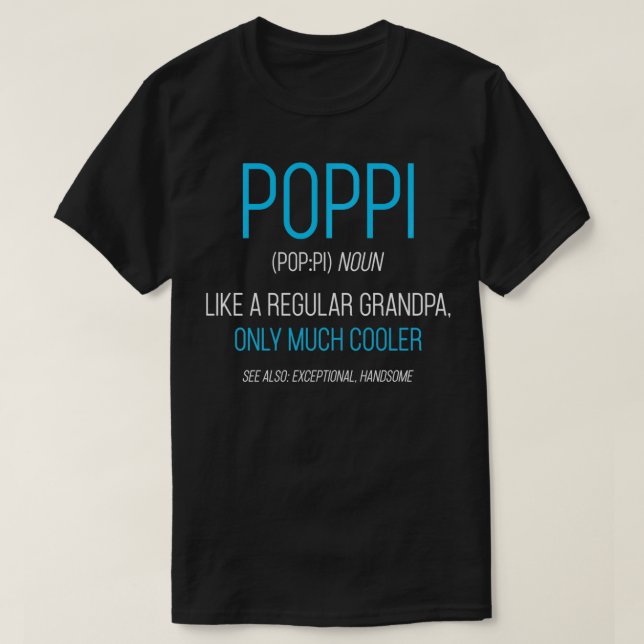 Camiseta Regalo Poppi Como Un Molde De Definición De Abuelo (Diseño del anverso)
