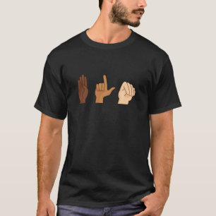 Camiseta Regalo por la igualdad en el idioma Rótulo BLM AS