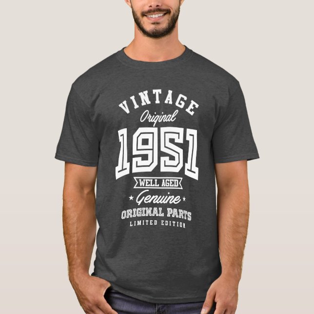 Camiseta Regalo por nacimiento en 1951 (Anverso)