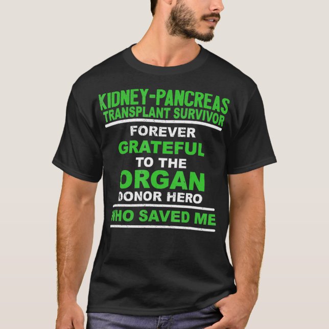 Camiseta Regalo por sobreviviente de trasplante de páncreas (Anverso)