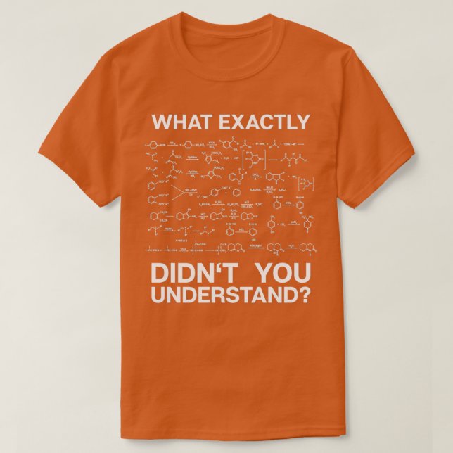 Camiseta Regalo químico de química presente ecuaciones orgá (Diseño del anverso)