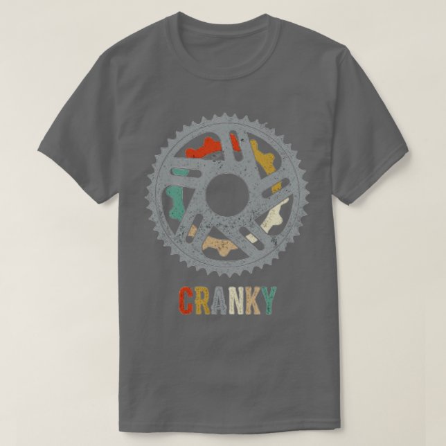 Camiseta Regalo Retro Cranky Para Los Amantes Del Ciclismo (Diseño del anverso)