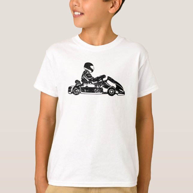 Camiseta Regalo retro de kart kart Carreras del conductor d (Anverso)
