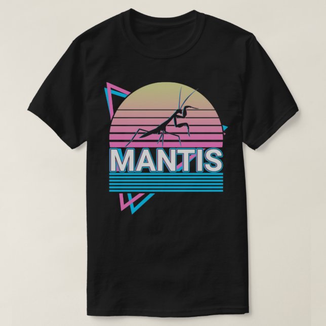 Camiseta Regalo retro de Mantis Praying Mantis (Diseño del anverso)
