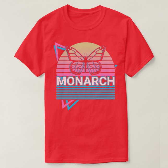 Camiseta Regalo retro de mariposa monarca (Diseño del anverso)