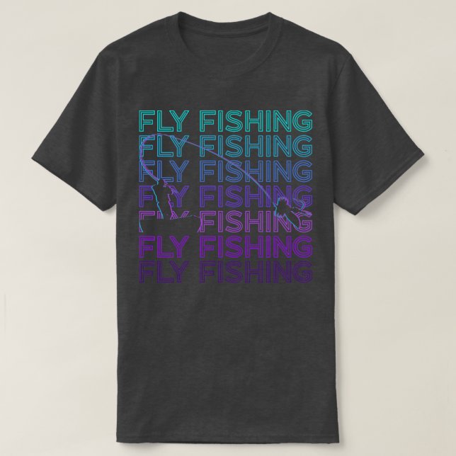 Camiseta Regalo retro de pesca de mosca (Diseño del anverso)