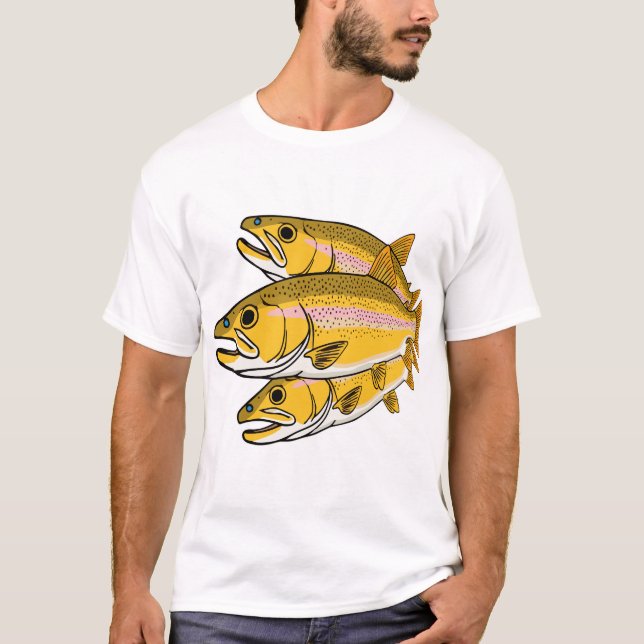 Camiseta Regalo Retro de Pesca de Trucha Relámpago (Anverso)