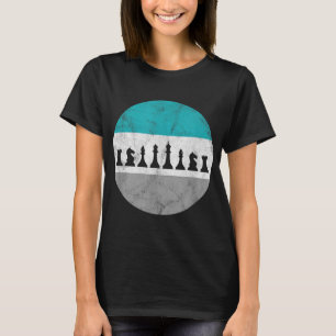 Camiseta Regalo Retro De Piezas De Ajedrez Para Hombres Muj