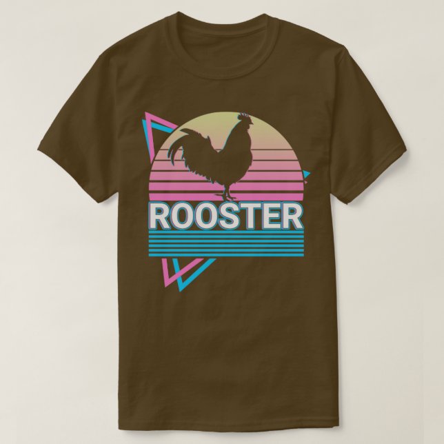 Camiseta Regalo retro de pollo gallo (Diseño del anverso)