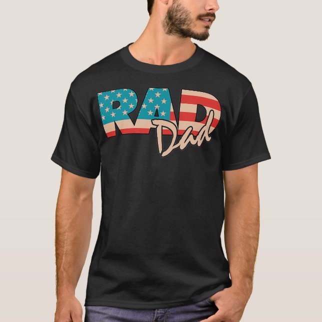 Camiseta Regalo retro de Rad Dad 1990 para más lejos (Anverso)