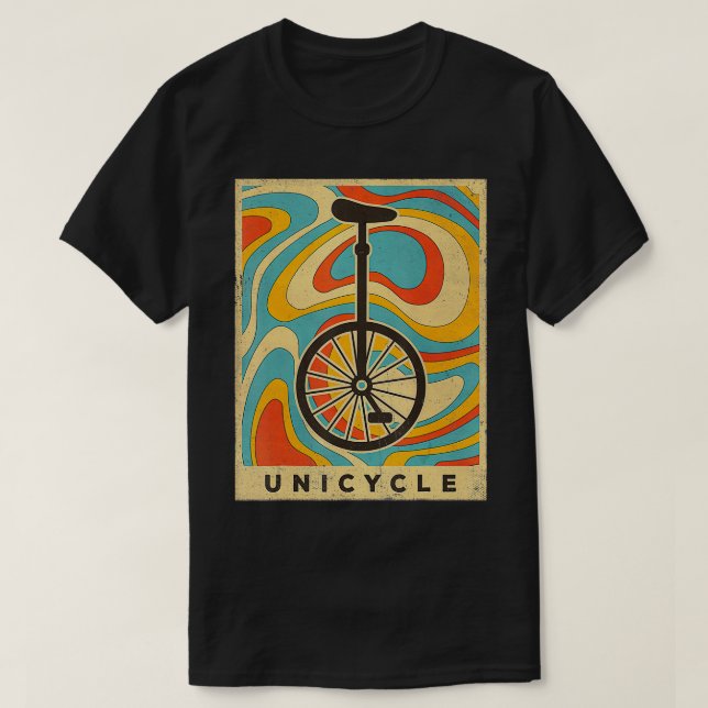 Camiseta Regalo retro de uniciclo vintage (Diseño del anverso)