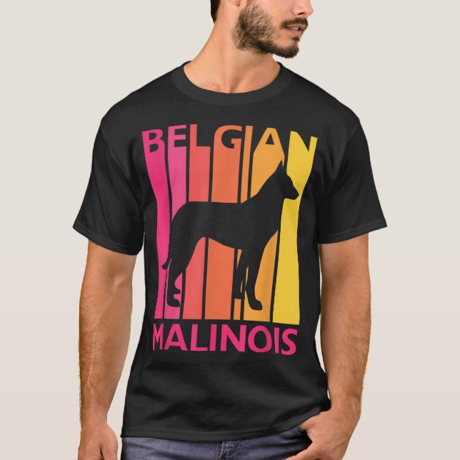 Camiseta Regalo retro malinois para el perro amante de la c (Anverso)
