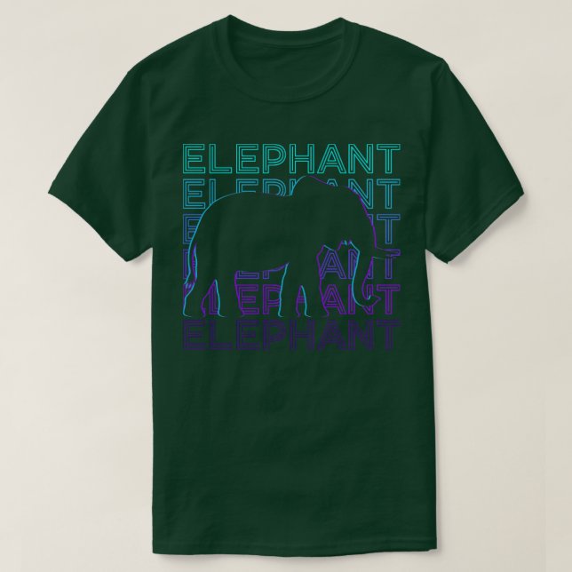 Camiseta Regalo retro para elefantes (Diseño del anverso)