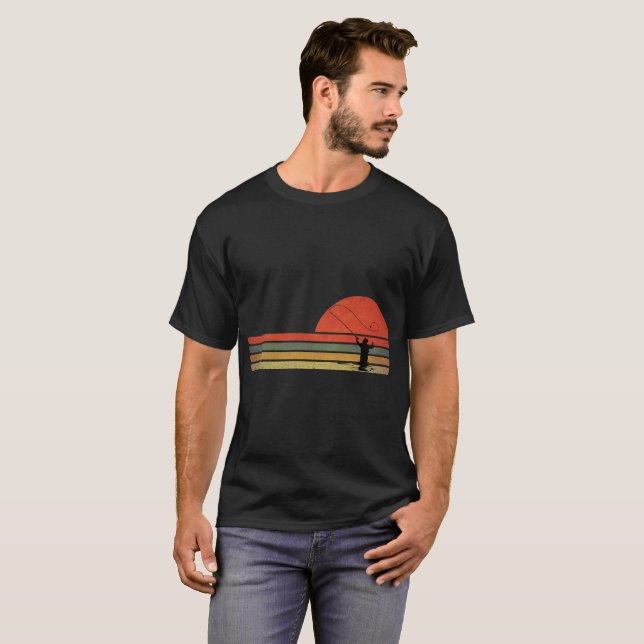 Camiseta regalo retro para los amantes de la pesca de mosca (Anverso completo)