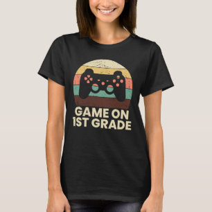 Camiseta Regalo Retro para Niños de Primer Grado Gamer Regr