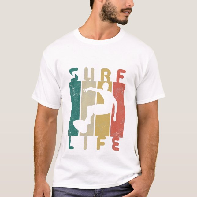Camiseta regalo retro surf surfista (Anverso)