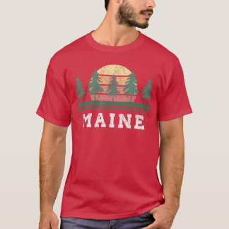 Camiseta Regalo Retro Vintage de Maine Hombres Mujeres amig