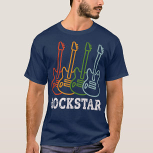 Camiseta Regalo Rockstar de Guitarra Vintage Kids