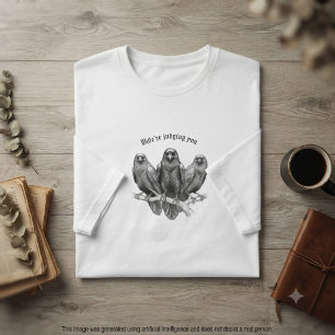 Camiseta Regalo sarcástico Cuervo gótico Te estamos juzgand