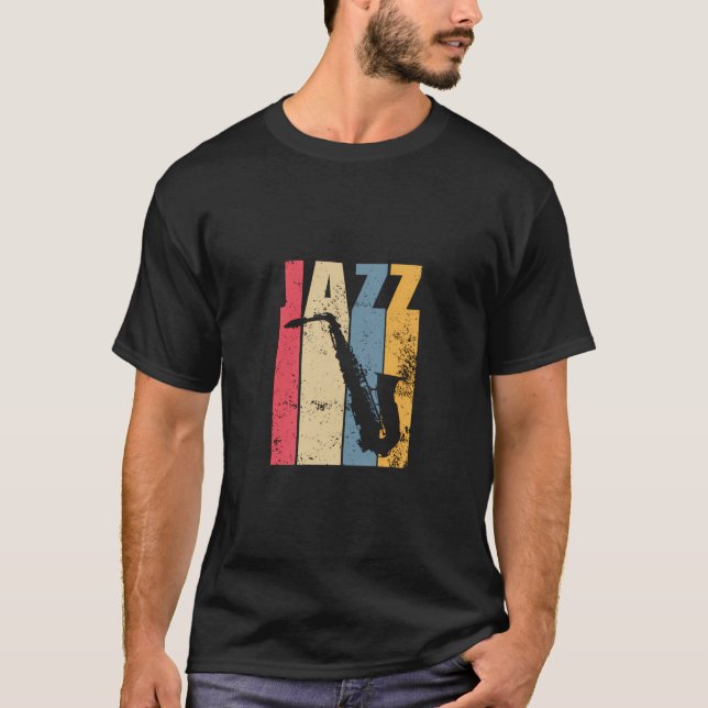 Camiseta Regalo saxofónico de jazz vintage (Anverso)