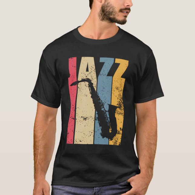 Camiseta Regalo saxofónico de jazz vintage (Anverso)