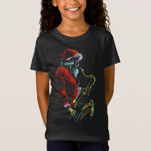 Camiseta Regalo saxofónico de Santa Hat musicales para navi