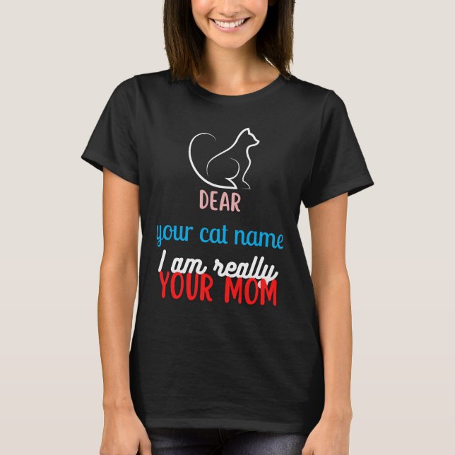 Camiseta Regalo simple de Día de la Madre para gatos y gato (Anverso)