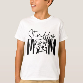 Camiseta Regalo Staffy Mom Para Staffordshire Bull Terrier